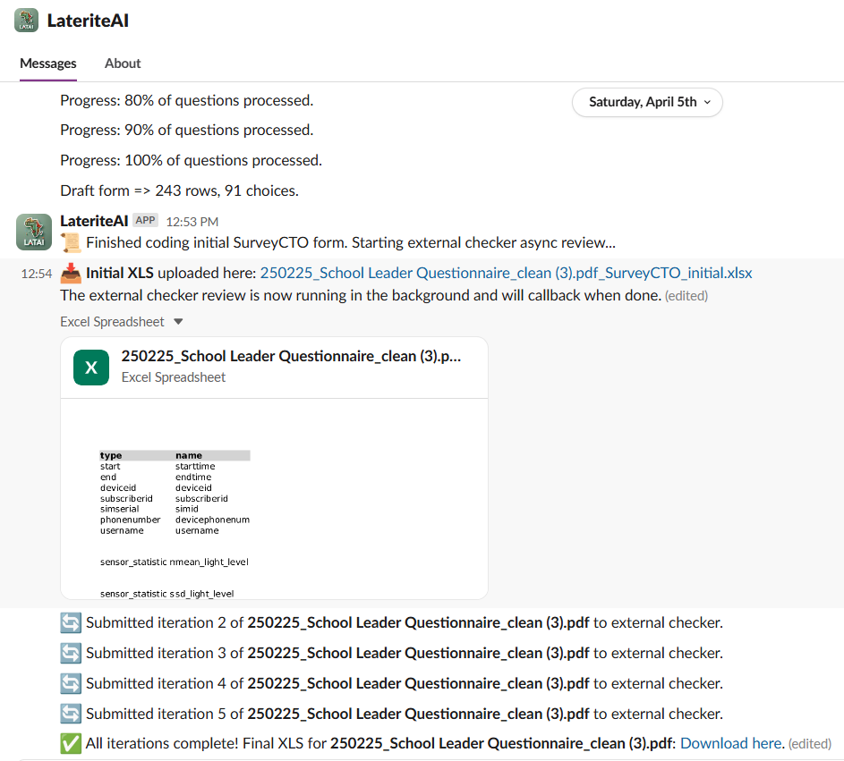 LateriteAI SurveyCTO Form Automation Example